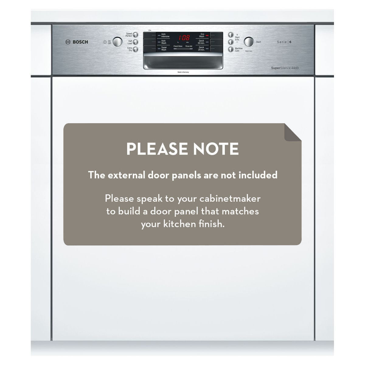 Bosch SMI66JS01A Serie Semi-Integrated Dishwasher Stove Doctor