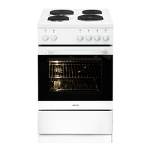 Load image into Gallery viewer, Artusi AFE544W 54cm Freestanding White Electric Stove