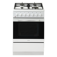 Load image into Gallery viewer, Artusi AFGE6070W 60cm Freestanding White Dual Fuel Oven/Stove - Stove Doctor
