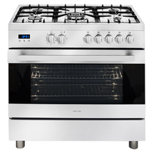 Load image into Gallery viewer, Artusi CAFG91X 90cm Freestanding Stainless Steel Dual Fuel Stove