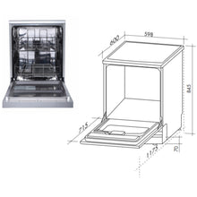 Load image into Gallery viewer, Artusi ADW5001X 60cm Freestanding Stainless Steel Dishwasher