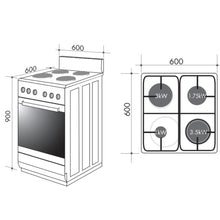 Load image into Gallery viewer, Artusi AFGE6070W 60cm Freestanding White Dual Fuel Oven/Stove - Stove Doctor