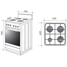 Load image into Gallery viewer, Artusi AFGG54EG 54cm Freestanding White Gas Stove - Stove Doctor
