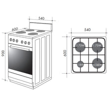 Load image into Gallery viewer, Artusi AFGG54EG 54cm Freestanding White Gas Stove - Stove Doctor