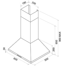 Load image into Gallery viewer, Astivita ASTCAN60SS 60cm Canopy Stainless Steel Rangehood - Stove Doctor
