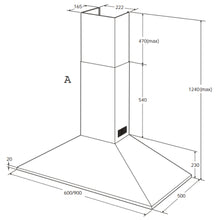 Load image into Gallery viewer, Chef CS902S 90CM Canopy Stainless Steel Rangehood
