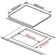 Load image into Gallery viewer, Daniela DAN75GTS 70cm Gas Stainless Steel Cooktop