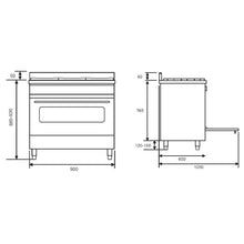 Load image into Gallery viewer, Euromaid EG90S 90cm Freestanding Dual Fuel Stove