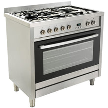 Load image into Gallery viewer, Euromaid EG90S 90cm Freestanding Dual Fuel Stove