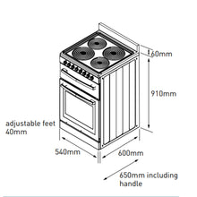 Load image into Gallery viewer, Euromaid F54RW 54cm Freestanding Electric Stove