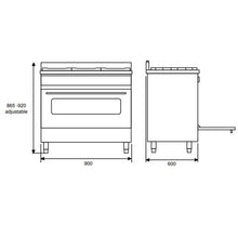 Load image into Gallery viewer, Euromaid PS90S 90cm Freestanding Dual Fuel Stove