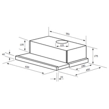 Load image into Gallery viewer, Euromaid RS6S 60cm Retractable Rangehood
