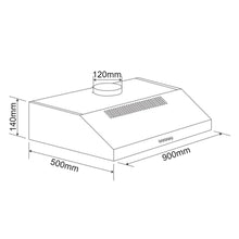 Load image into Gallery viewer, KARDI KARD90WH 90cm Fixed White Rangehood