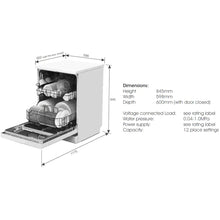Load image into Gallery viewer, Kardi KADW60SS Stainless Steel Freestanding Dishwasher