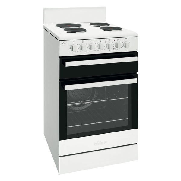 Chef CFE537WB 54cm Electric Freestanding Stove - Stove Doctor