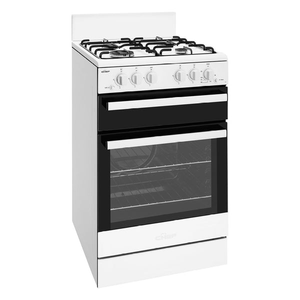 CHEF CFG503WBNG 54cm Freestanding Natural Gas Stove - Stove Doctor