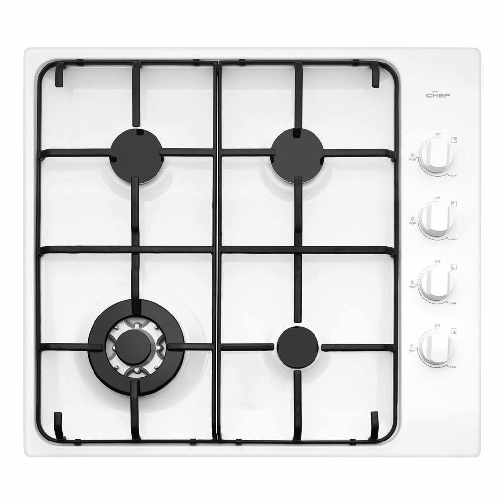Chef CHG646WB 60cm Gas Stainless Steel Cooktop - Stove Doctor