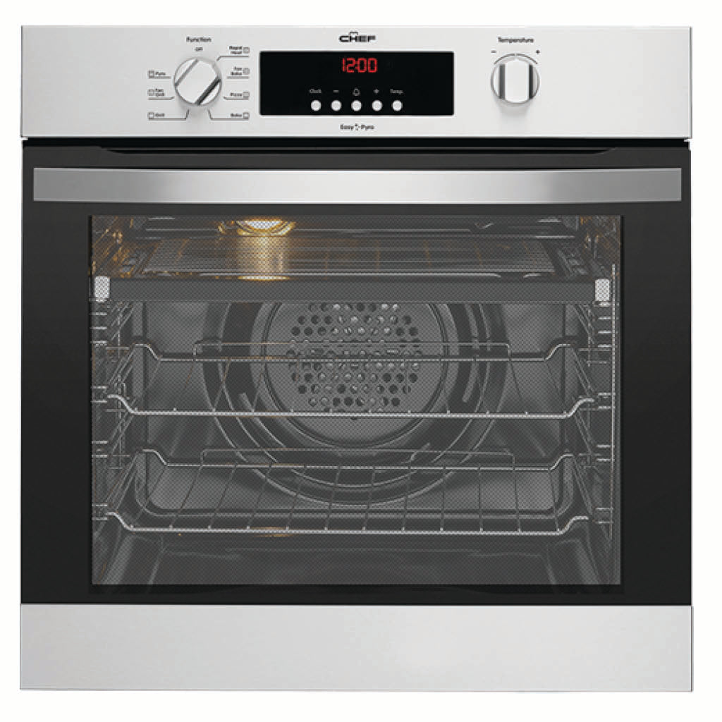 Chef CVEP604SA 60cm Electric Built In Pyrolytic Oven - Stove Doctor