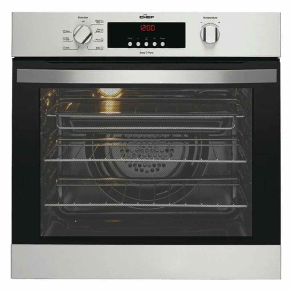 Chef CVEP614SA 60cm Electric Built In Pyrolytic Oven - Stove Doctor