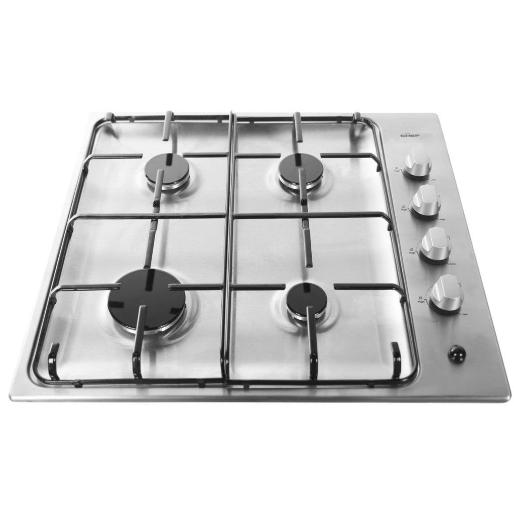 CHEF CHG642SB 60cm Gas Stainless Steel Cooktop - Stove Doctor