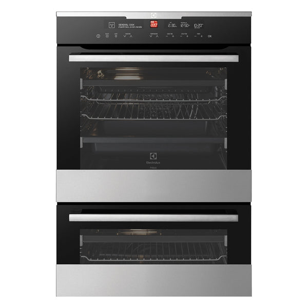 ELECTROLUX EVEP627SC 60CM Pyrolytic Electric Double Oven - Stove Doctor