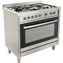 Load image into Gallery viewer, Euromaid EG90S 90cm Freestanding Dual Fuel Stove
