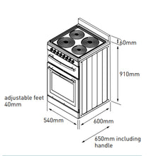Load image into Gallery viewer, Euromaid F54RW 54cm Freestanding Electric Stove
