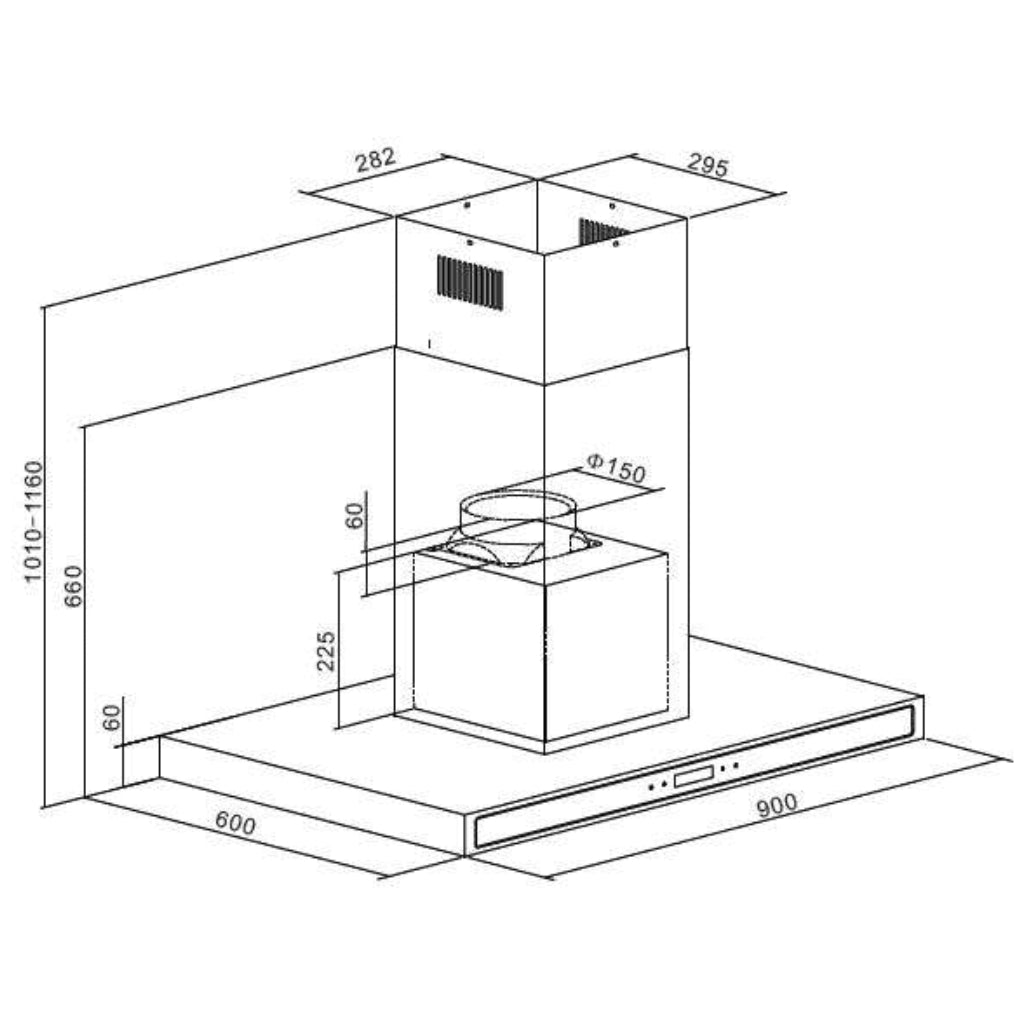 Euromaid island rangehood on sale