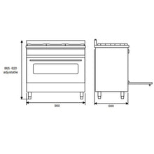 Load image into Gallery viewer, Euromaid PS90S 90cm Freestanding Dual Fuel Stove
