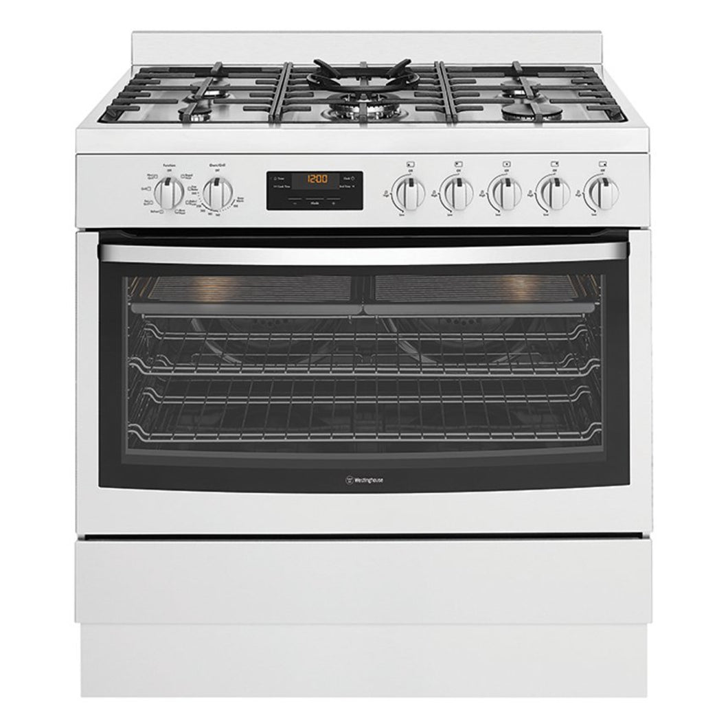 Westinghouse WFE914SB 90 cm Freestanding Dual Fuel Oven/Stove - Stove Doctor