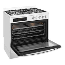 Load image into Gallery viewer, Westinghouse WFEP915SB Pyrolytic Freestanding Dual Fuel Stove
